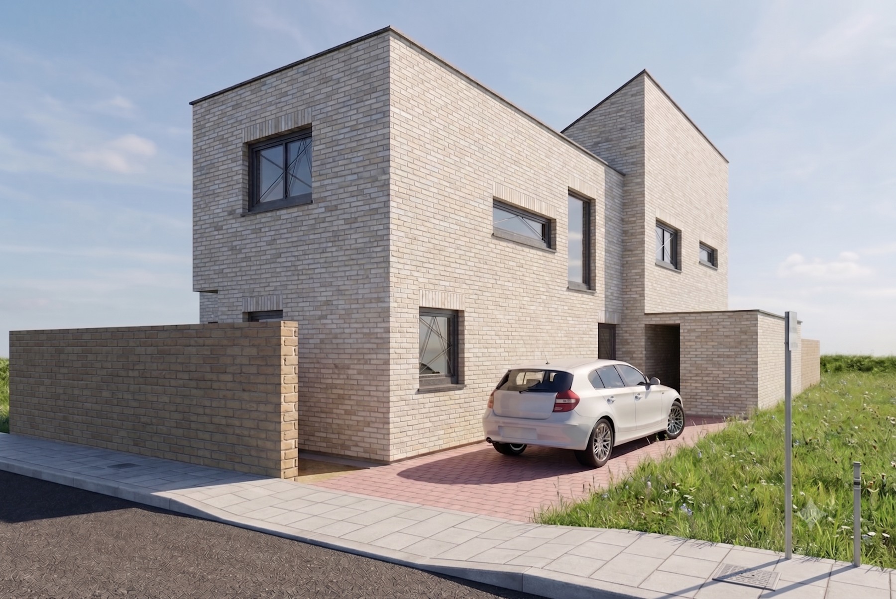 Einfamilienhaus mit Klinkerfassade